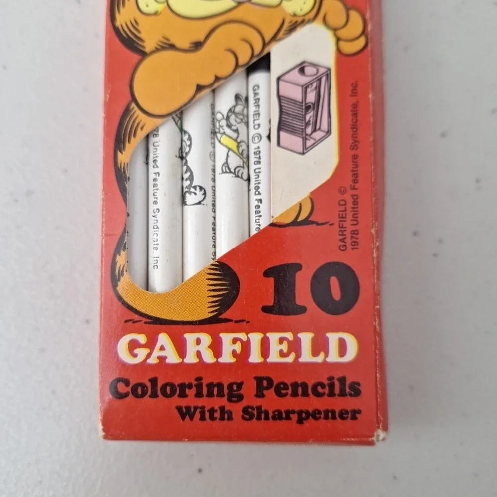 💥 1978 Garfield the Cat Coloring Colored Pencils in Box Brand New 💥